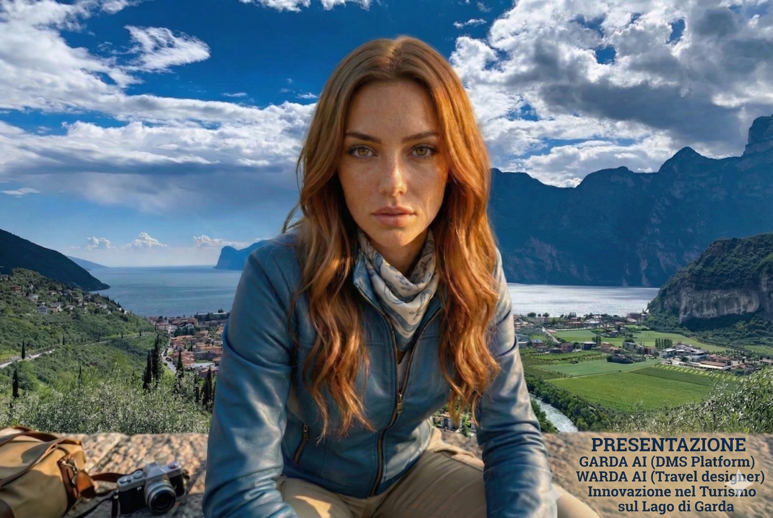 Warda AI con vista Lago di Garda